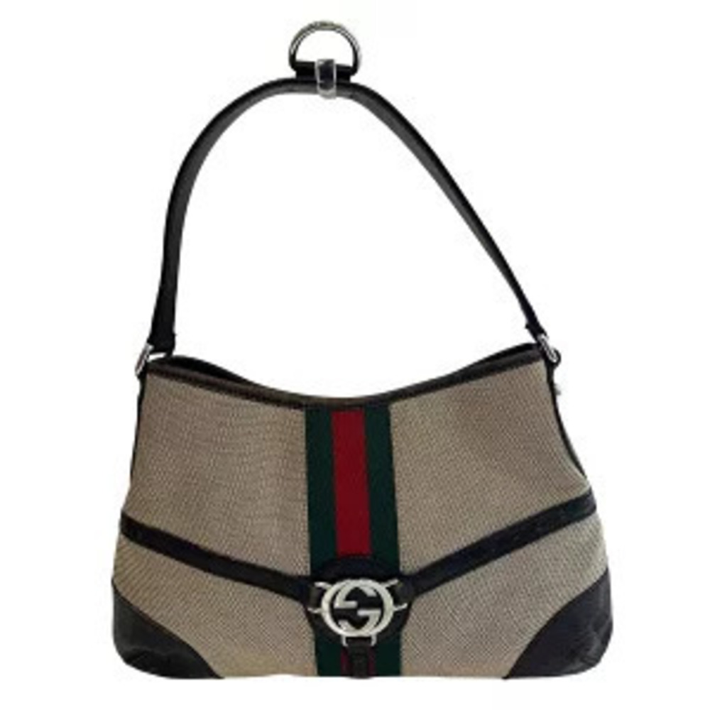 Gucci shoulder bag Interlocking G leather webbing
